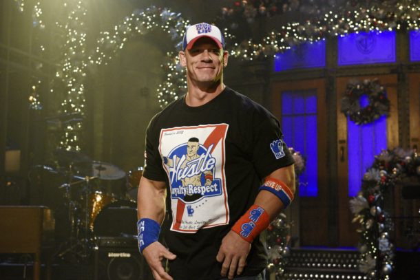 SATURDAY NIGHT LIVE -- "John Cena" Episode 1713 -- Pictured: Host John Cena on December 6, 2016 -- (Photo by: Rosalind O'Connor/NBC)
